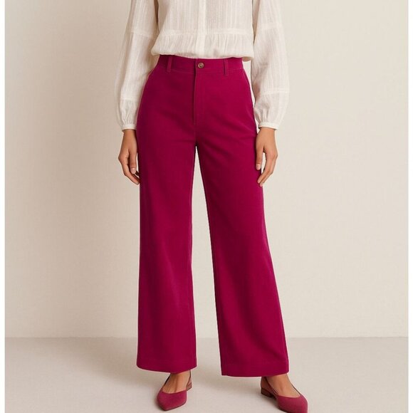St. John Pants - St. Johnn Marie Fuchsia Raspberry Lamb Suede SILK Pants Size 8